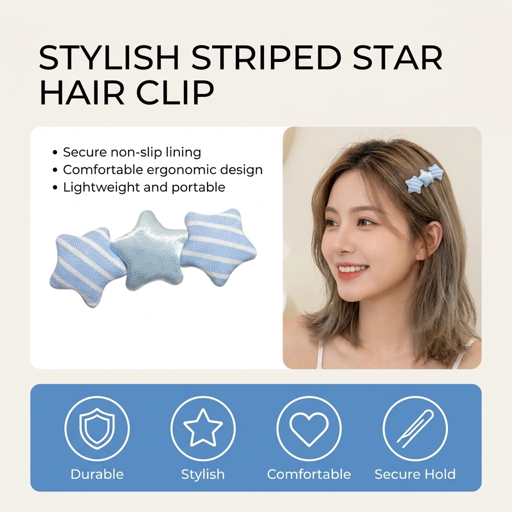 Cute Star Shaped Hair Clip For - Korean Girls Lifestyle review and price